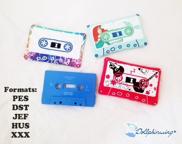 Cassette Tape ITH Embroidery Pattern