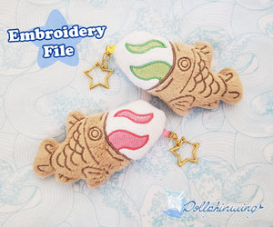 Ice Cream Taiyaki Embroidery File