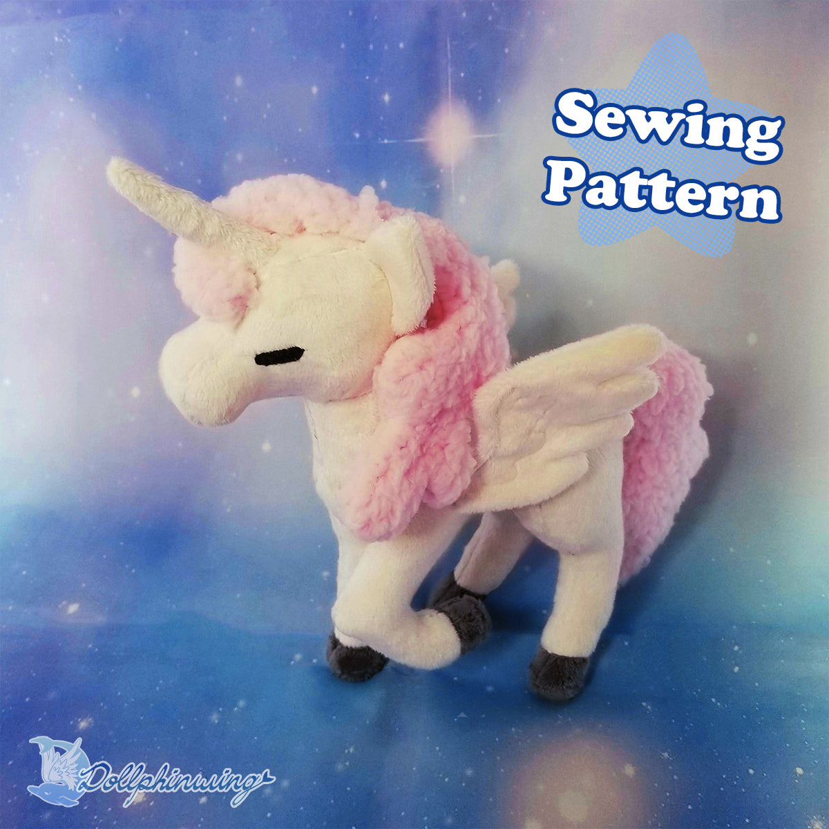 Unicorn Pegasus Plushie Sewing Pattern