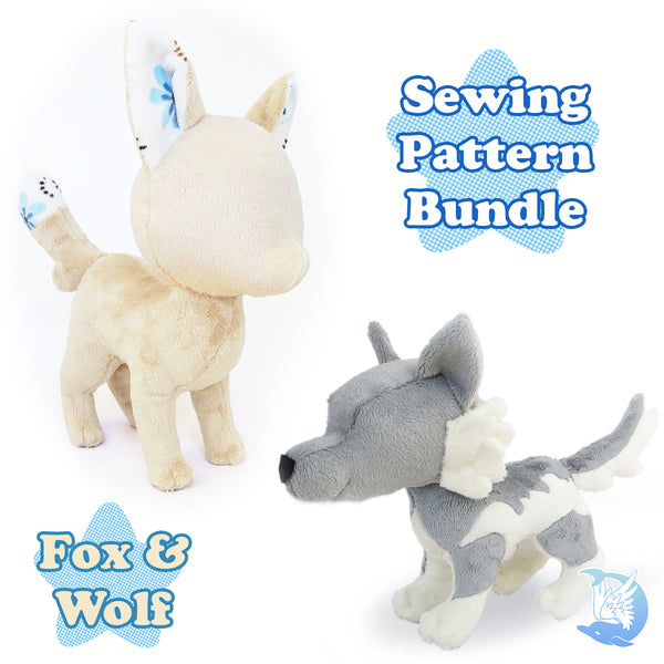 Fox and Wolf Plush Pattern Bundle PDF
