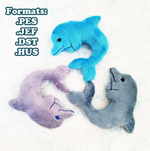 Dolphin ITH Embroidery Pattern
