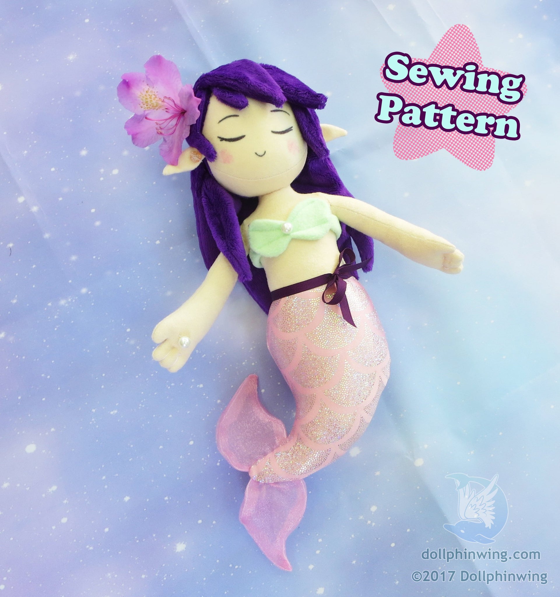Mermaid Plush Sewing Pattern${tags}