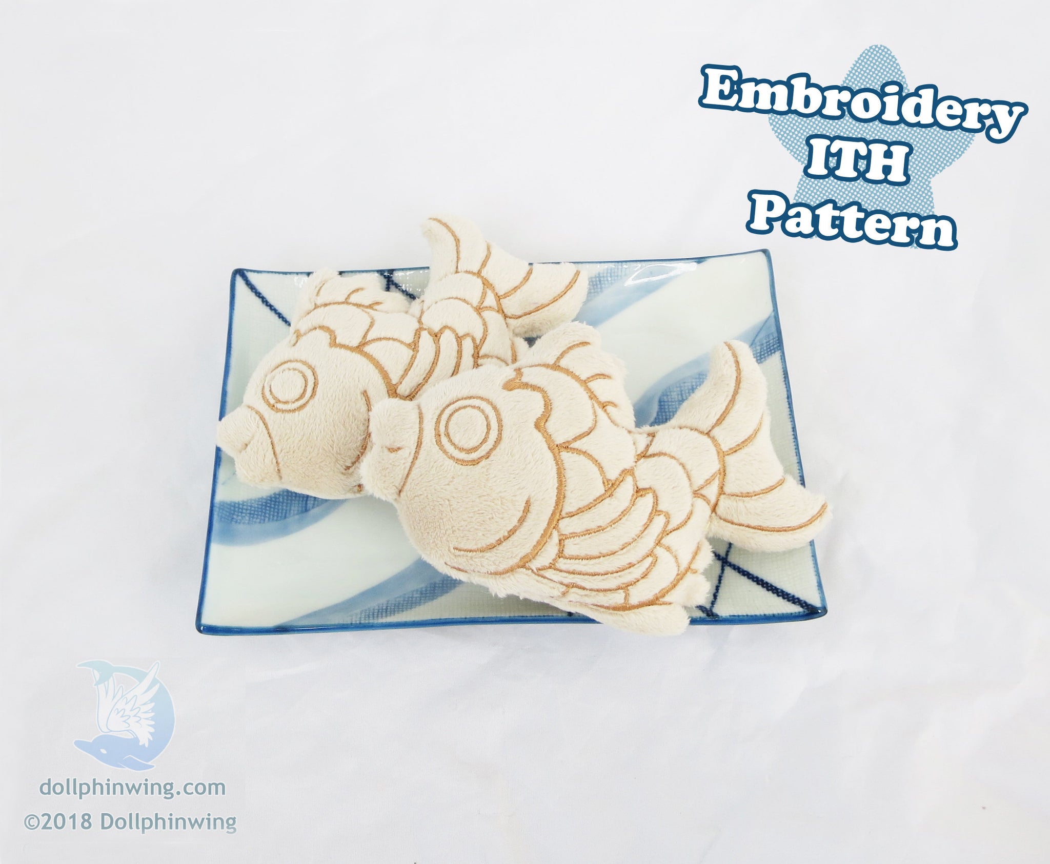 Taiyaki Plush Embroidery File ITH Pattern${tags}