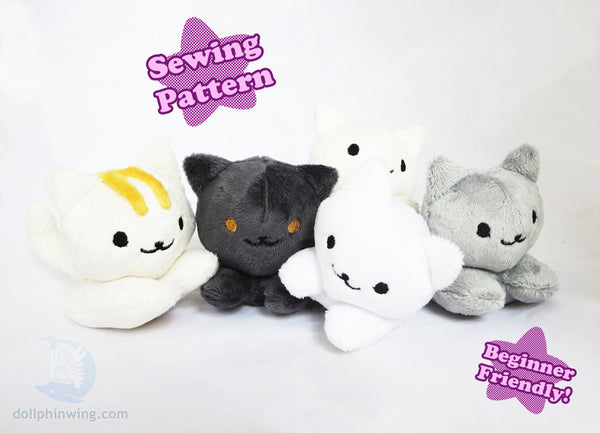 Kitty Beanie Plushie Sewing Pattern${tags}