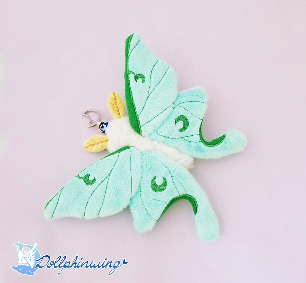 Luna Moth Plush Keychain