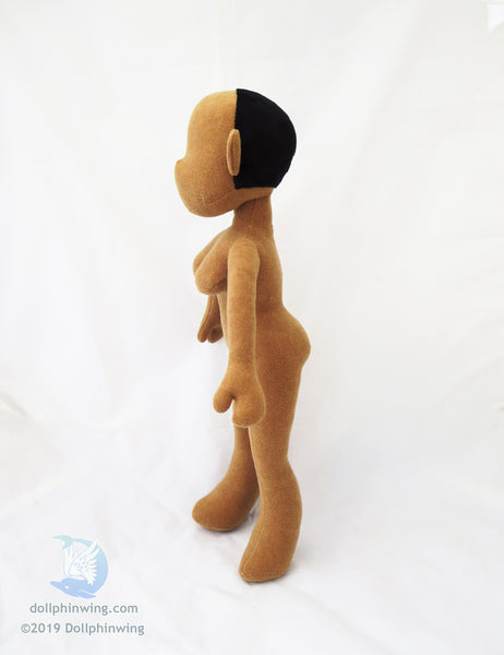sewing pattern pin up style doll with breasts and butt
