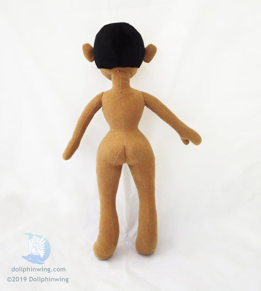 sewing pattern plush doll girl with butt plush butt