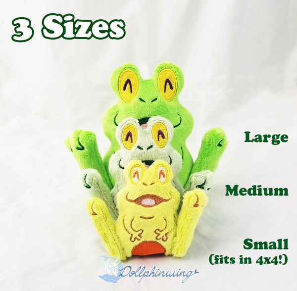 Frog Plush ITH Embroidery Pattern